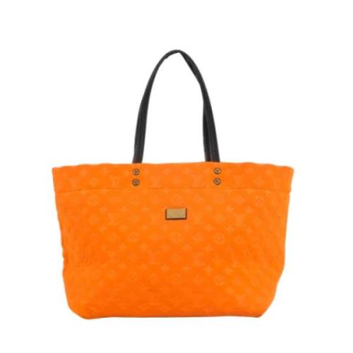 Pre-owned Oransje lerret Louis Vuitton veske