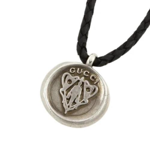 Pre-owned Sølv sølv Gucci halskjede