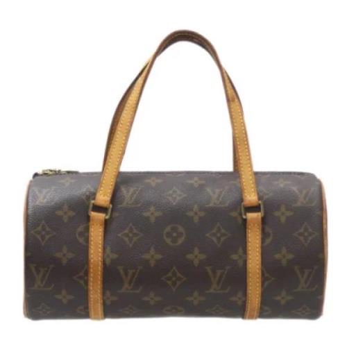 Pre-owned Brunt lerret Louis Vuitton sommerfugl