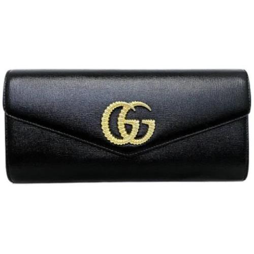 Svart skinn Gucci Marmont Clutch Bag