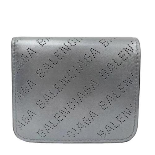 Pre-owned Balenciaga lommebok i sølvskinn