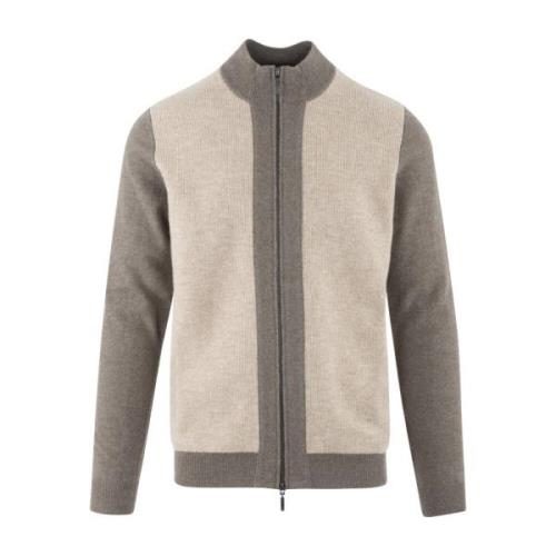 Stilig Milton Zip Cardigan - Brun