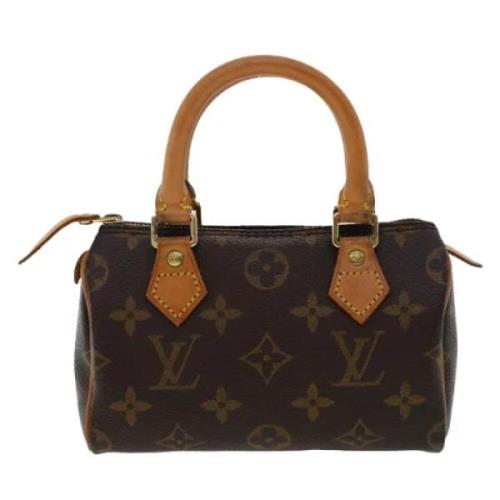 Pre-owned Brunt lerret Louis Vuitton Speedy