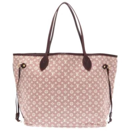 Pre-owned Rosa lerret Louis Vuitton Neverfull