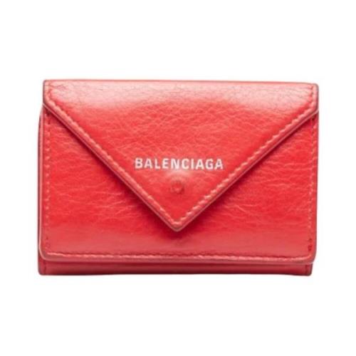 Rød skinn Balenciaga lommebok