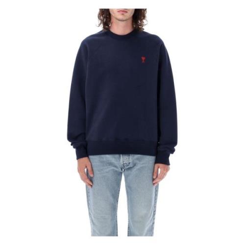 Marineblå Strikkeplagg Aw23, Bomull Crewneck