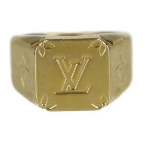 Pre-owned Louis Vuitton-ring i gullmetall