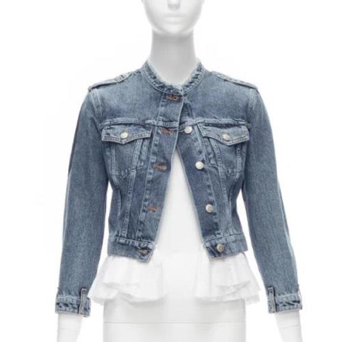 Pre-owned Blå denim Alexander McQueen-jakke