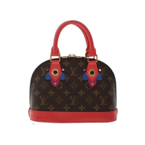 Pre-owned Brunt lerret Louis Vuitton veske