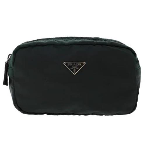 Pre-owned Grønt stoff Prada Clutch