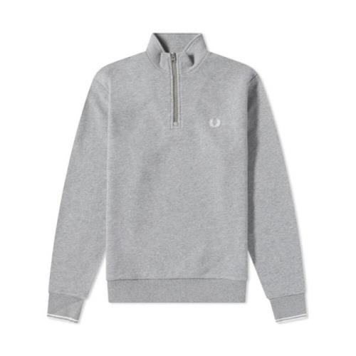 Hvit Half Zip Sweatshirt