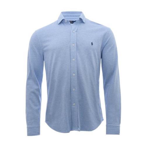 Blå Polo Ralph Lauren Textured Jacquard Shirt Fritids Skjorte