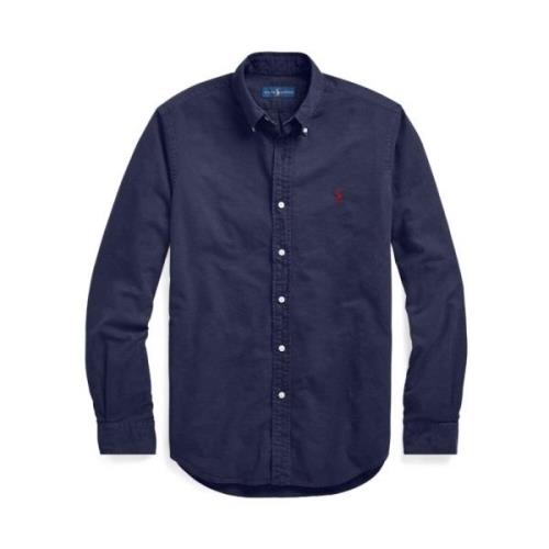 Slim Fit Oxford Skjorte - Mørkeblå