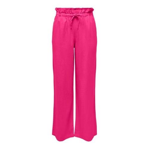 Rosa Only Caro Wide Linen Pant Bukse