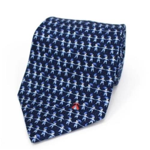 Pre-owned Marineblå silke Bvlgari slips