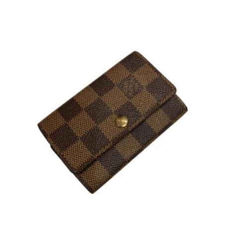 Pre-owned Brunt skinn Louis Vuitton nøkkelholder