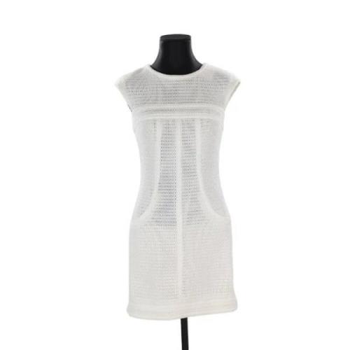 Pre-owned Hvitt stoff Chanel kjole