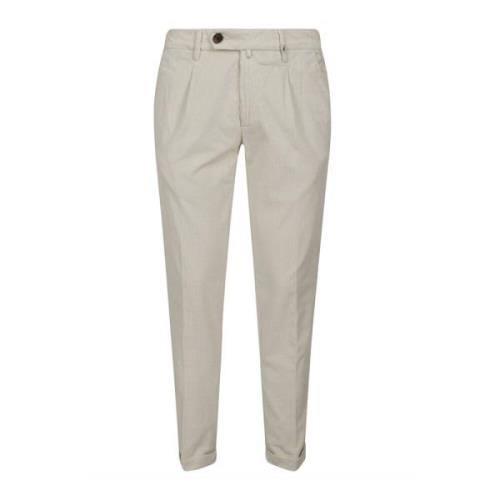 Myke Corduroy Chinos med Elastisk Midje