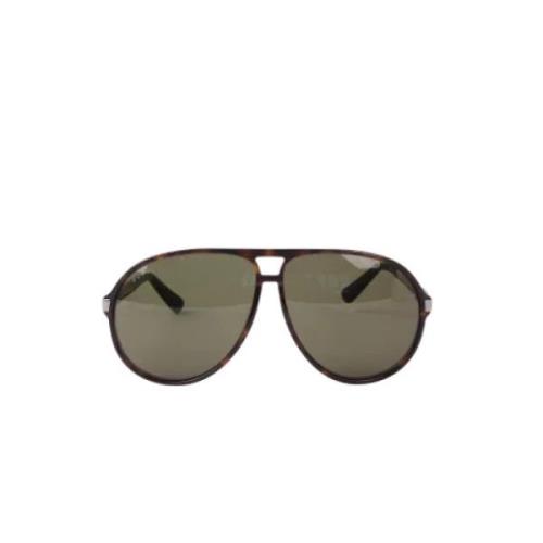 Pre-owned Brown Metal Gucci solbriller