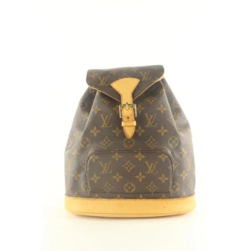 Pre-owned Brunt lerret Louis Vuitton Montsouris