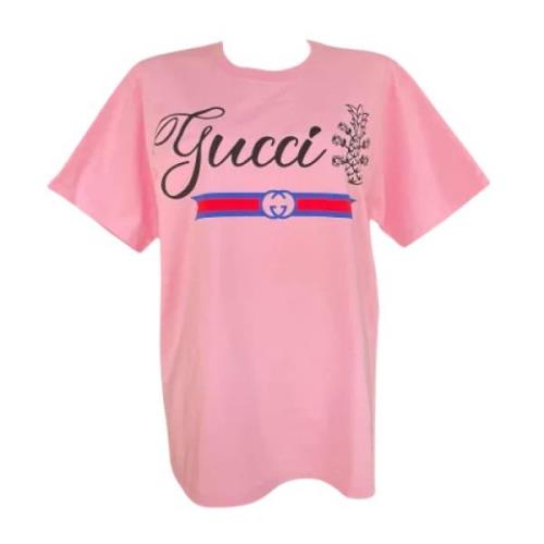 Pre-owned Rosa stoff Gucci Top