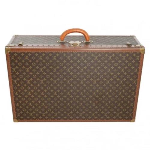 Vintage Brun Stoff Louis Vuitton Reiseveske