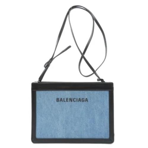 Pre-owned Blå lerret Balenciaga skulderveske