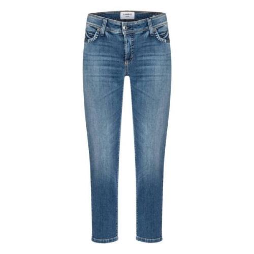 Blå Cropped Piper Jeans