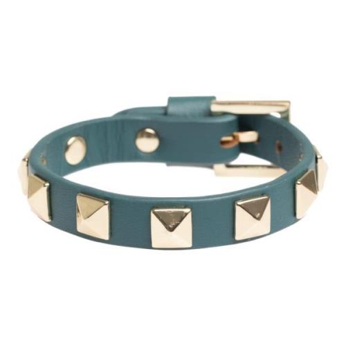 Leather Stud Bracelet Teal