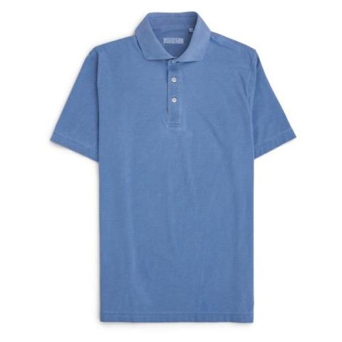 Blå Stretch Polo Skjorte