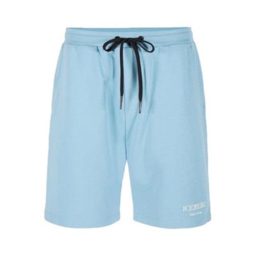 Blå Bermuda Shorts for uformelle utflukter