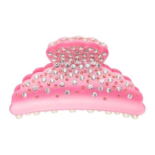 Crystal Hair Claw Large Pink