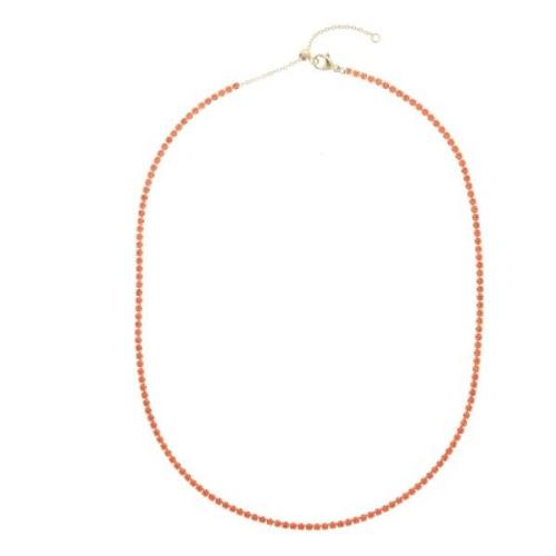 Tennis Chain Necklace 2 MM Orange