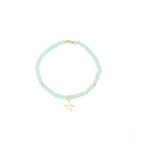 Crystal Bead Bracelet 4 MM Sparkled Ocean Green