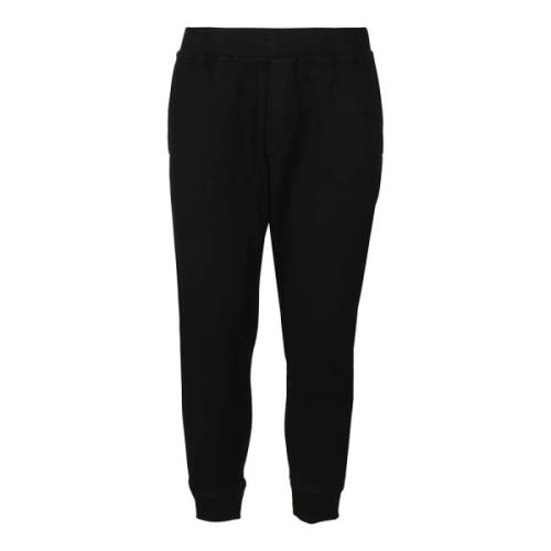 Sorte Bomull Sporty Sweatpants