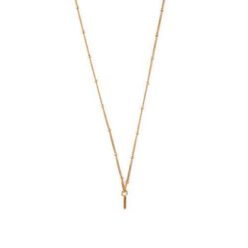 Initial I Satellite Chain Neck - Pale Gold