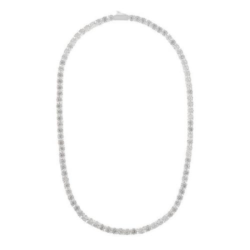 no color Orelia Tennis Necklace Silver Jewelry