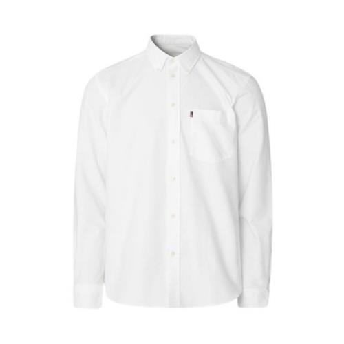 Hvit Casual Oxford Button-Down Skjorte