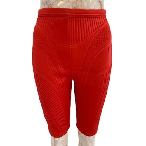 Pre-owned Rød polyester mugler shorts