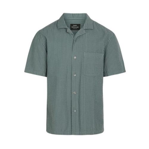 Balsam Green Mads Nørgaard Seersucker Kenji Shirt Skjorte