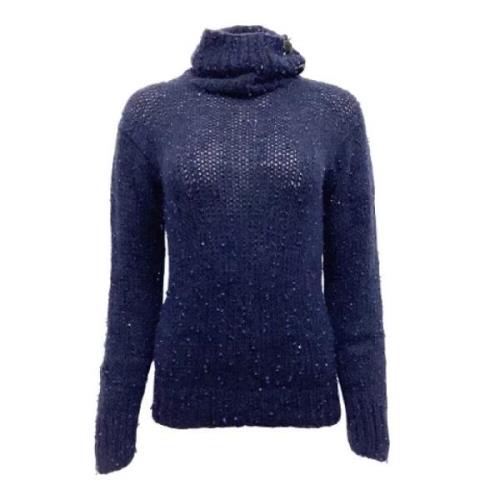 Pre-owned Navy Cashmere Chanel genser