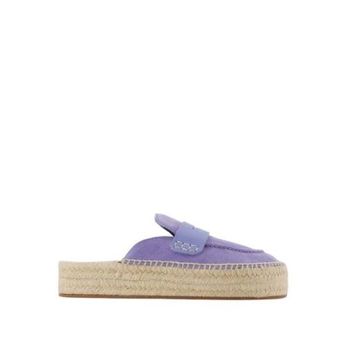 Lilla Skinn Espadrilles