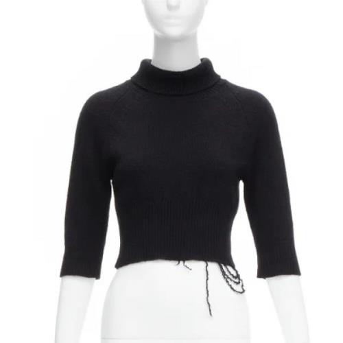 Pre-owned Svart kasjmir Celine Top