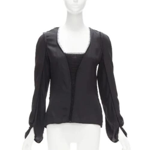 Pre-owned Svart silke Yves Saint Laurent Top