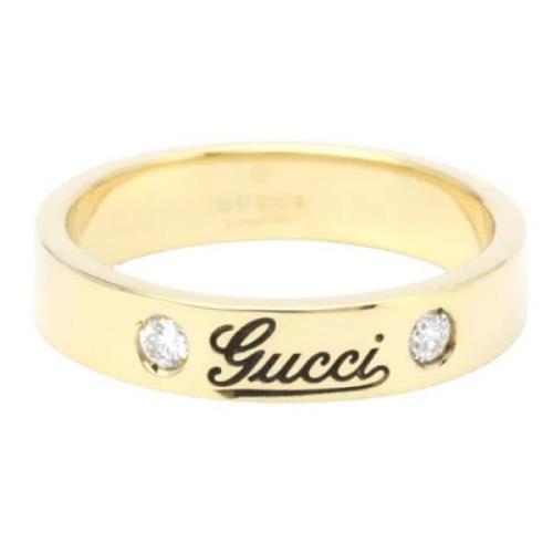 Pre-owned Gull Gult Gull Gucci Ring