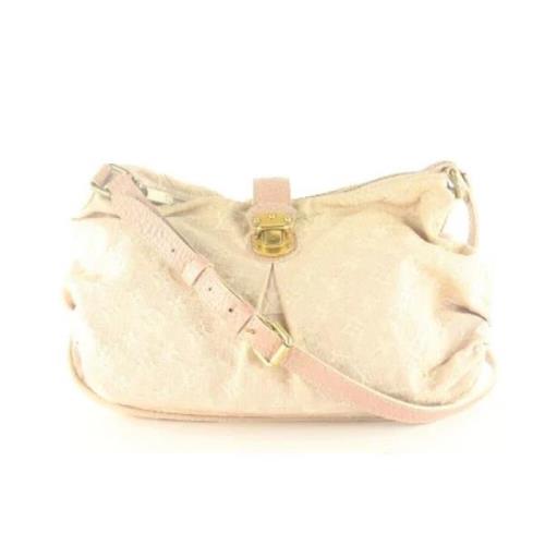 Pre-owned Beige lerret Louis Vuitton skuldervesker