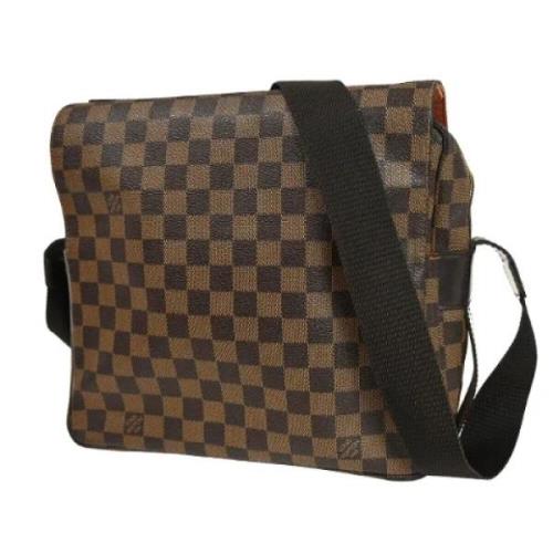 Pre-owned Brunt lerret Louis Vuitton Naviglio