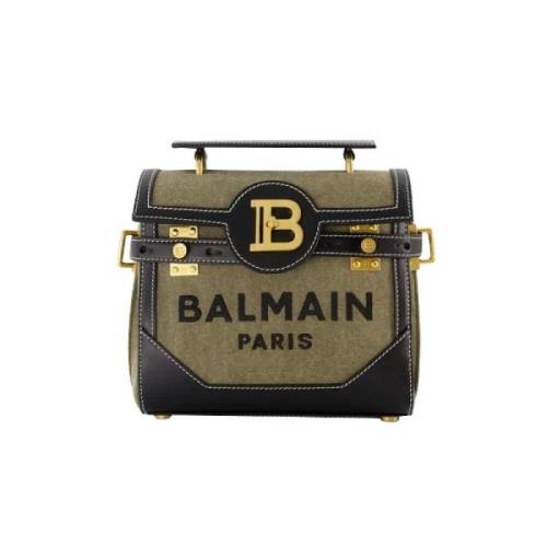 Grønt lerret Balmain Crossbody Bag