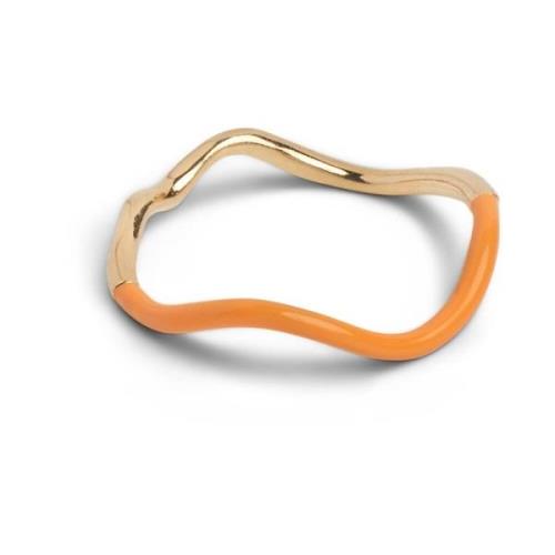 Orange Enamel Ring, Sway Ring