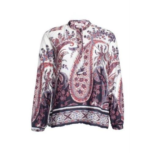 Bluse med Paisley Print